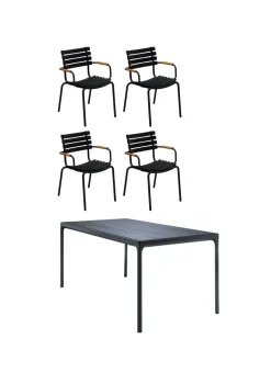 1 Four Table, 4 Reclips Dining Chair