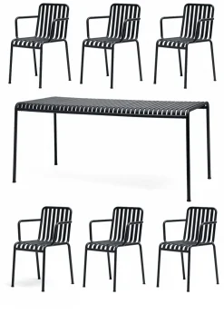 1 Palissade Bord og 6 Palissade Armchair