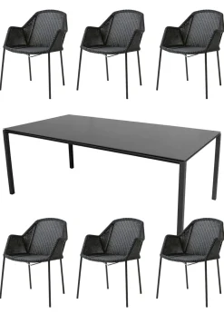 1 Pure table og 6 Breeze stole
