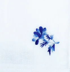 6 servietter med blomster