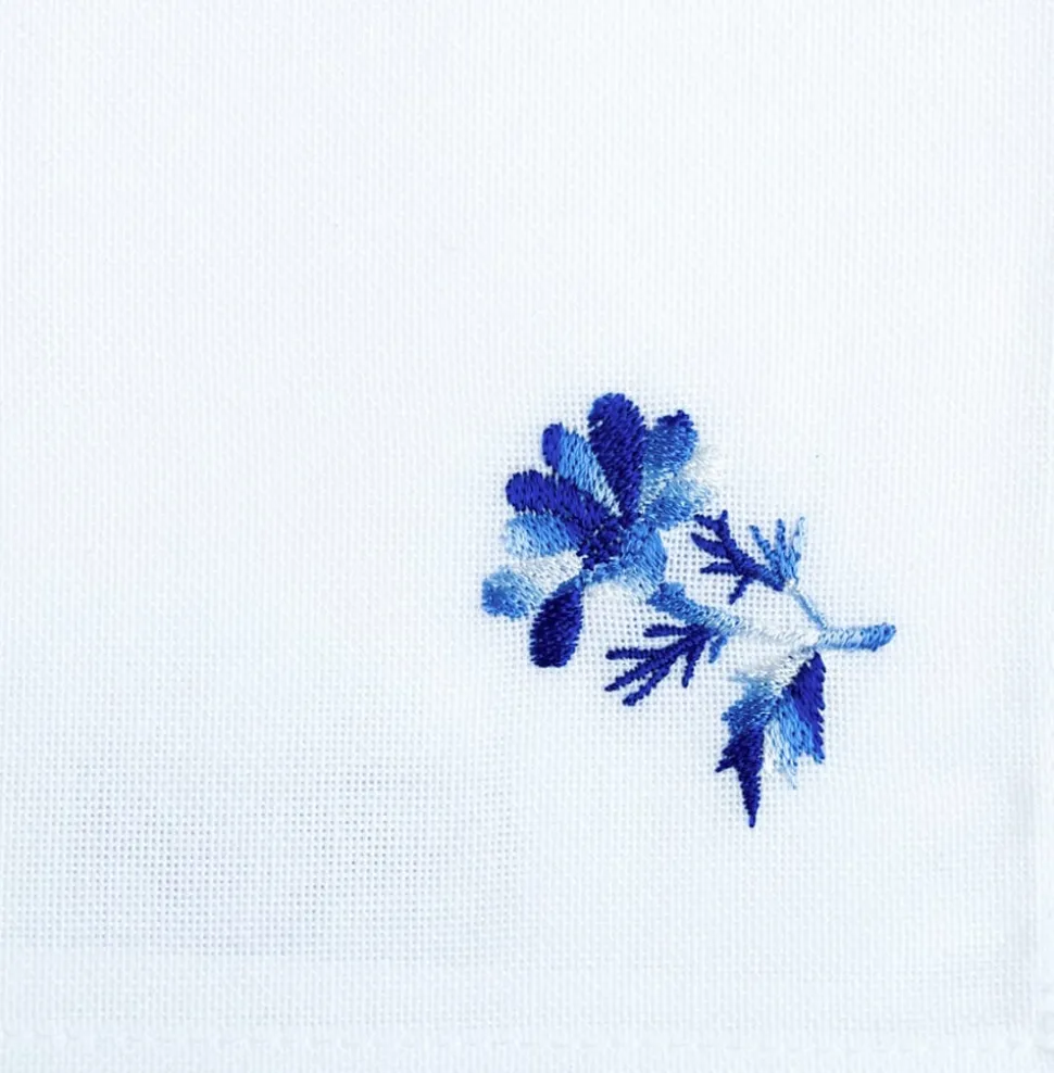 6 servietter med blomster