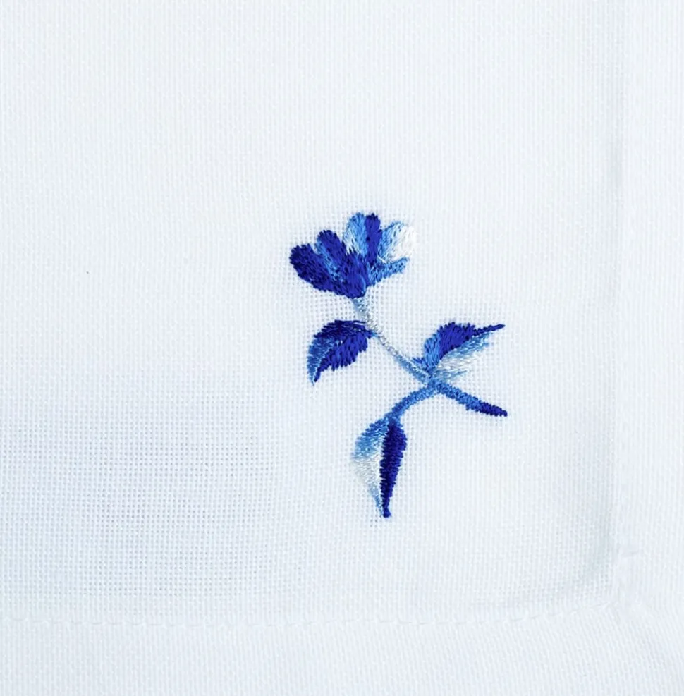 6 servietter med blomster