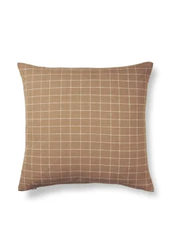 Brown Cotton Cushion Cover