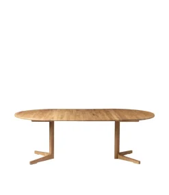 C69e - Ry - Dining table with 2 extension leaves by Nissen & Gehl