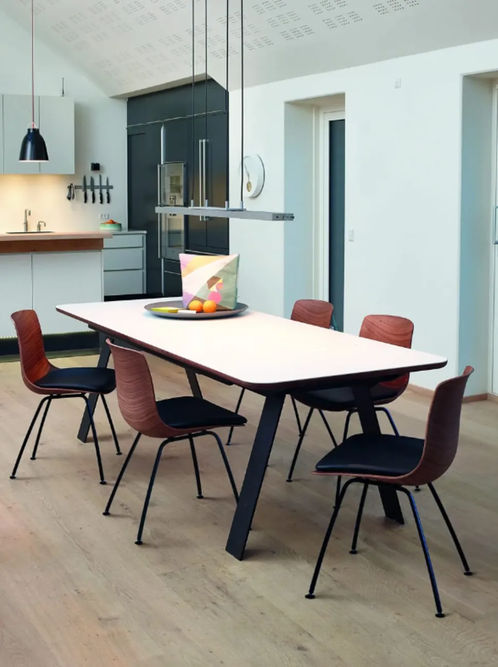 Chess Table w. Corian Top Inkl. 1 Butterfly extension leaf / GM 3400 by Nissen & Gehl