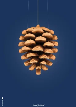 Classic Cone Poster - Dark Blue