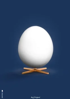 Classic Egg Poster - Dark Blue