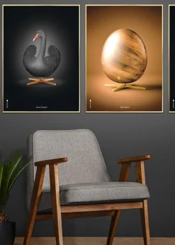 Classic Swan Poster - Black