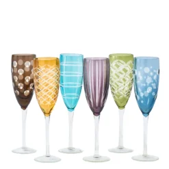 Cuttings Champagne Glasses / set af 6