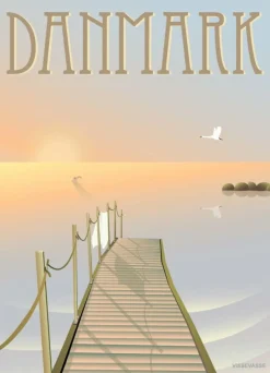 DANMARK Badebroen - poster