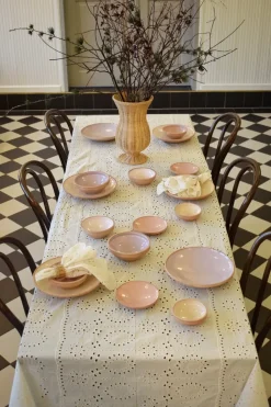 Embroidery anglaise table cloth