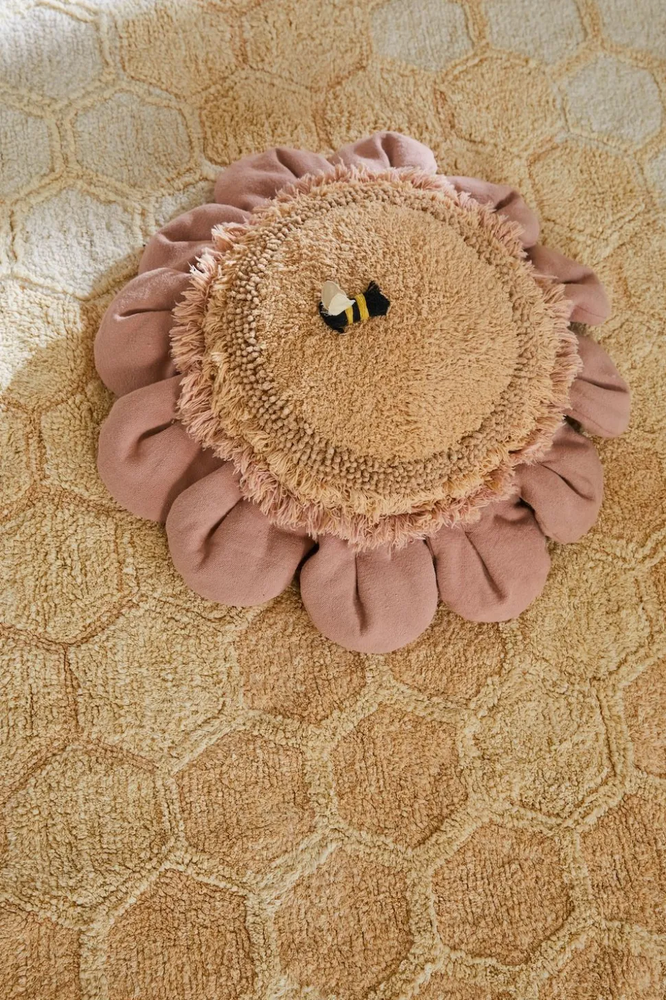 Floor cushion Pink Daisy