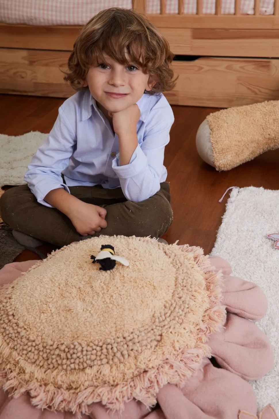 Floor cushion Pink Daisy