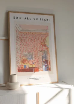 Intérieur aux tentures roses I Poster