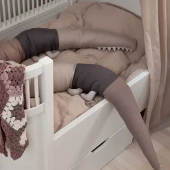 Knitted Cushion, Sleepy Croc