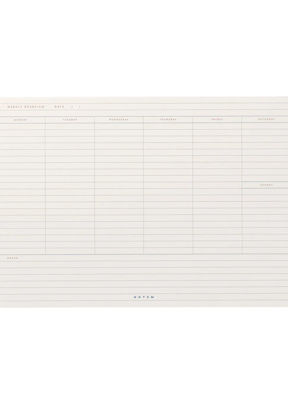 MILO - Weekly Planner Notepad