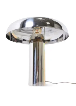 Mushroom Table Lamp, Chrome