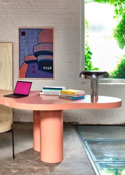 Mushroom Table Lamp, Chrome