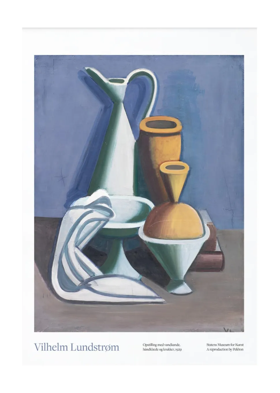 Opstilling med vandkande, håndklæde og krukke Poster