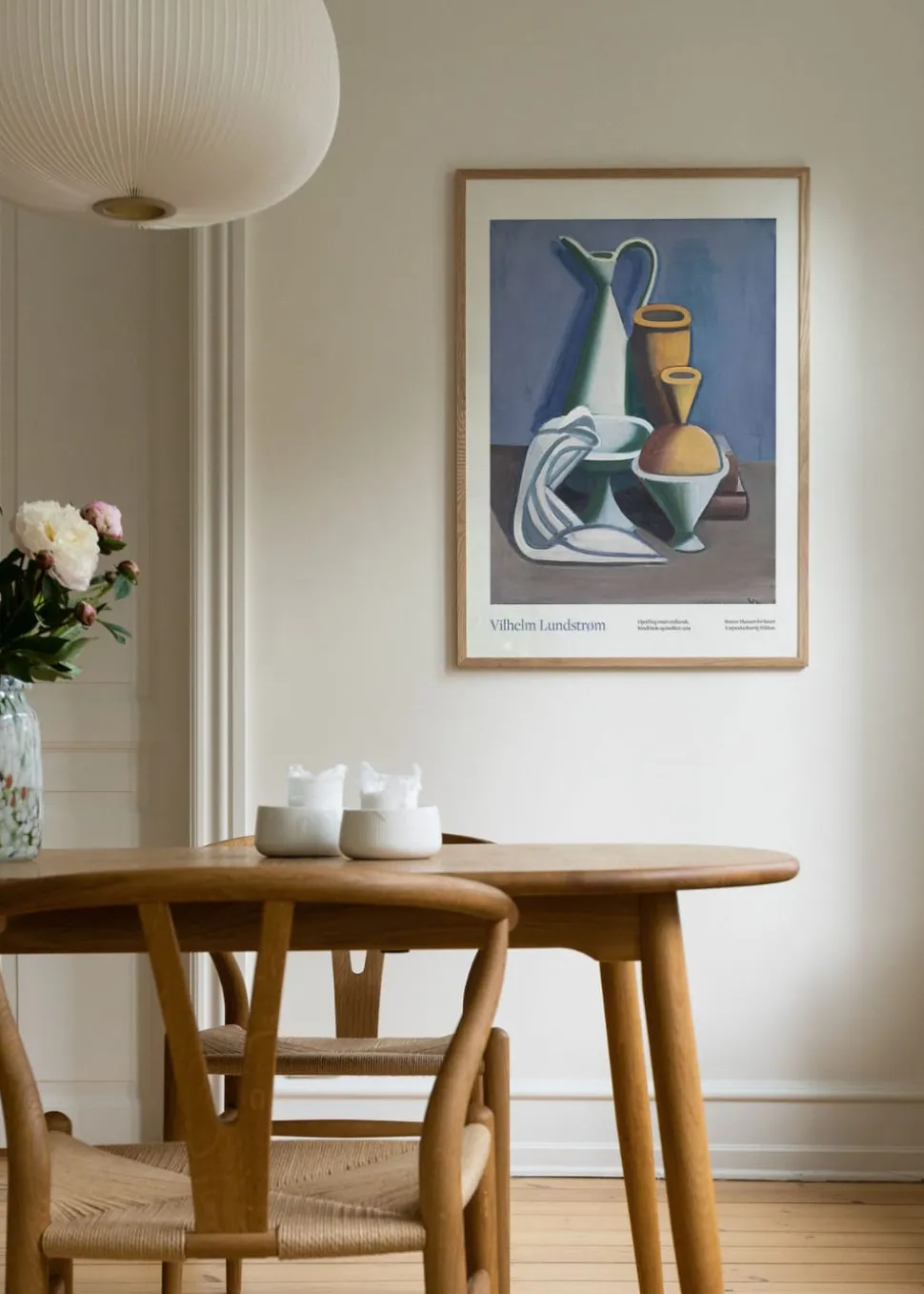 Opstilling med vandkande, håndklæde og krukke Poster