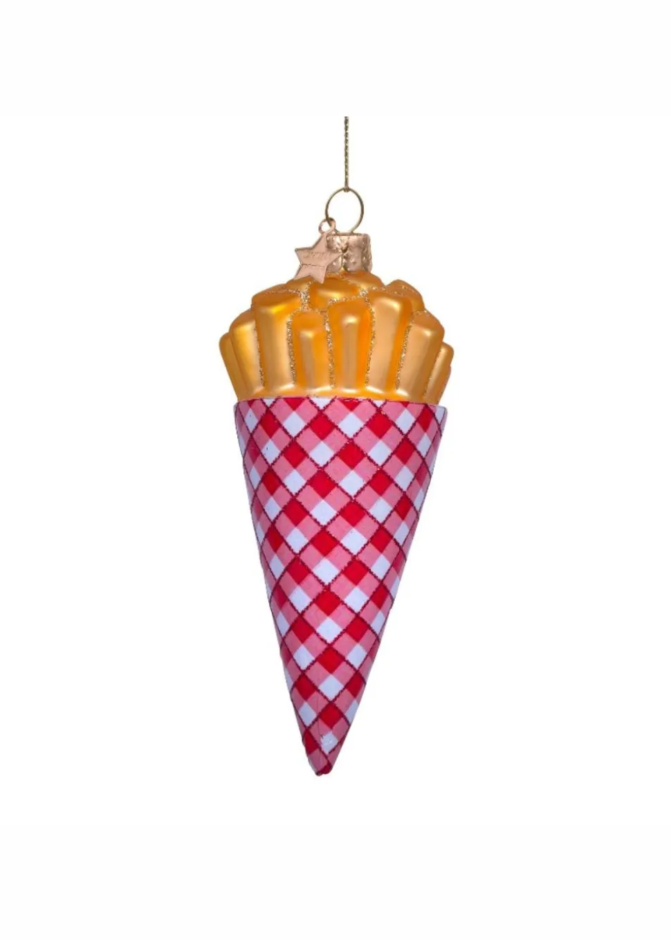 Ornament glass fries with mayonnaise