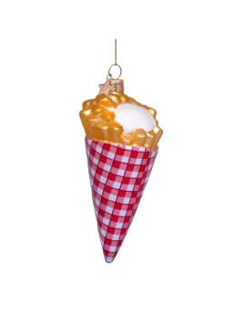 Ornament glass fries with mayonnaise