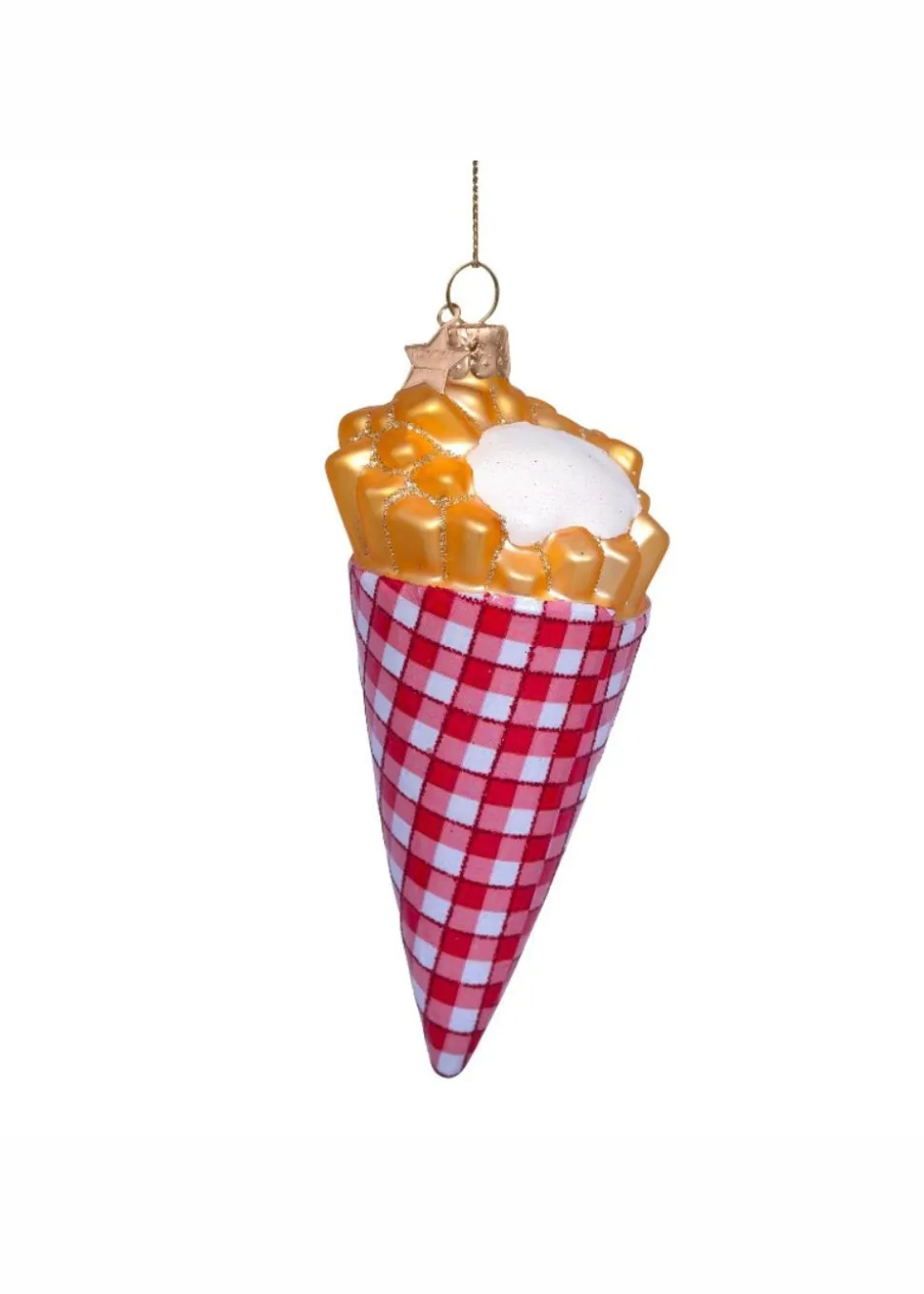 Ornament glass fries with mayonnaise