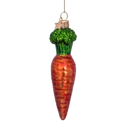 Ornament glass orange carrot