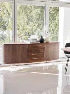 Oval sideboard / AK1300 by Nissen & Gehl