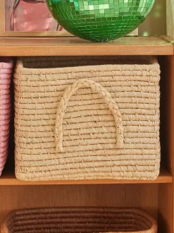 Raffia Square Basket