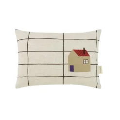 Rectangular Cushion In French Linen Vibes S