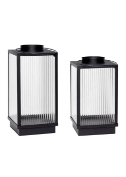 Ripple Lanterns Black (set of 2)