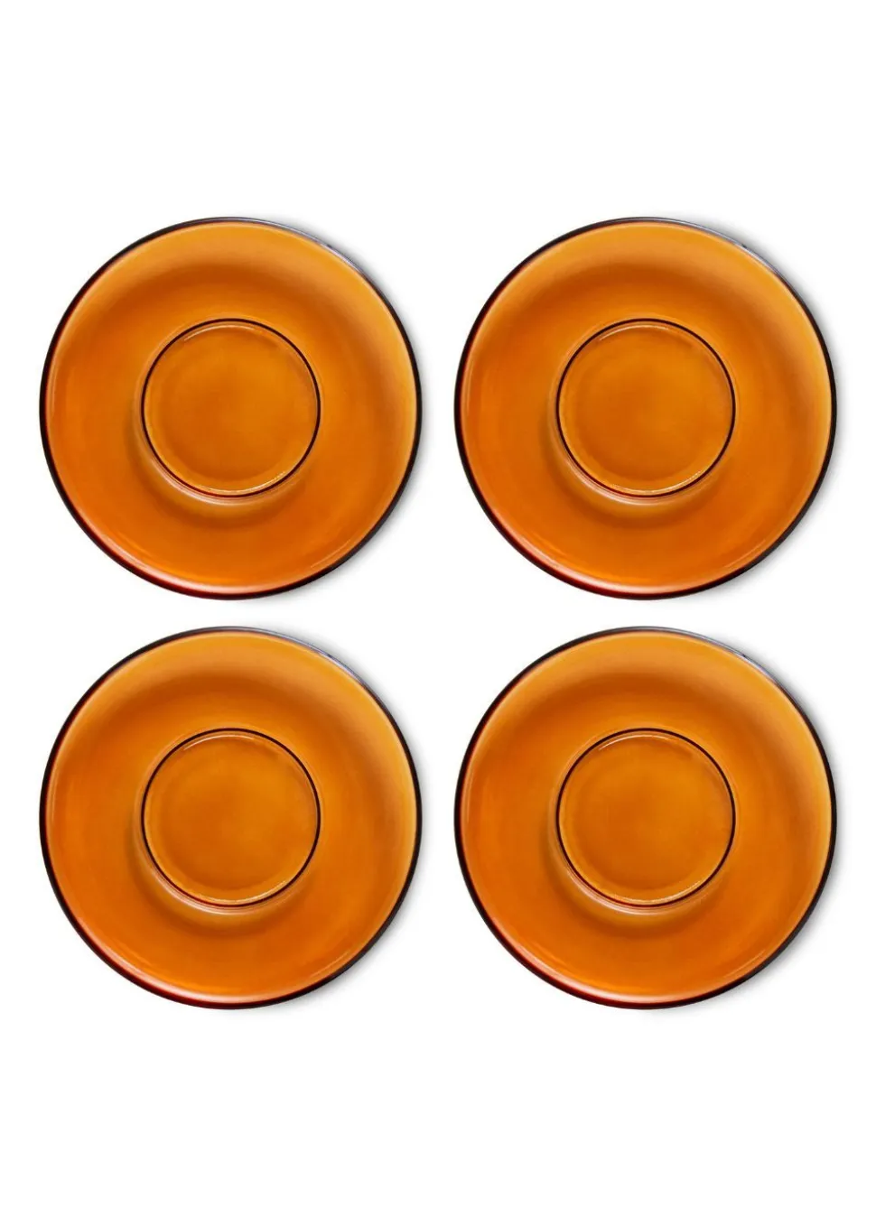 70's Glassware - Saucers (Set Of 4)