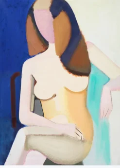 Siddende kvindelig model, 1950