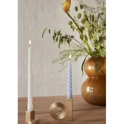 Square Solid Brass Candleholder