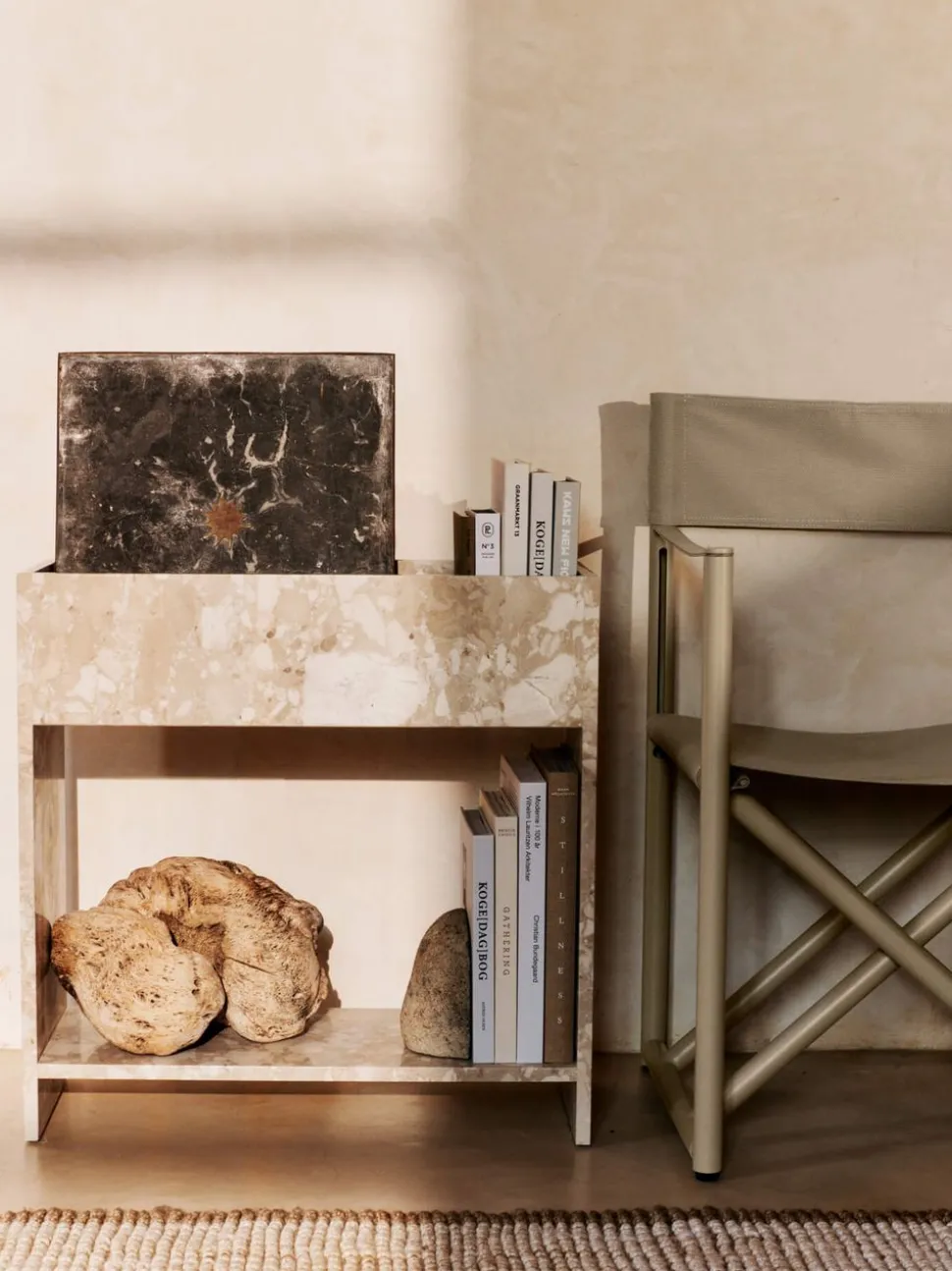 Stone Plant Box With Shelf