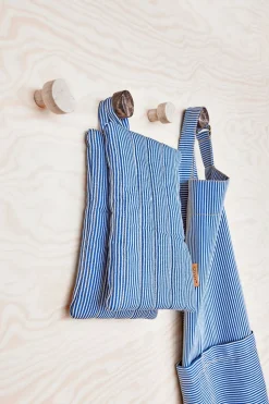 Striped Denim Potholder - Set of 2