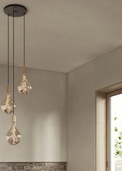 Triple Pendant - White/Black - Voronoi II