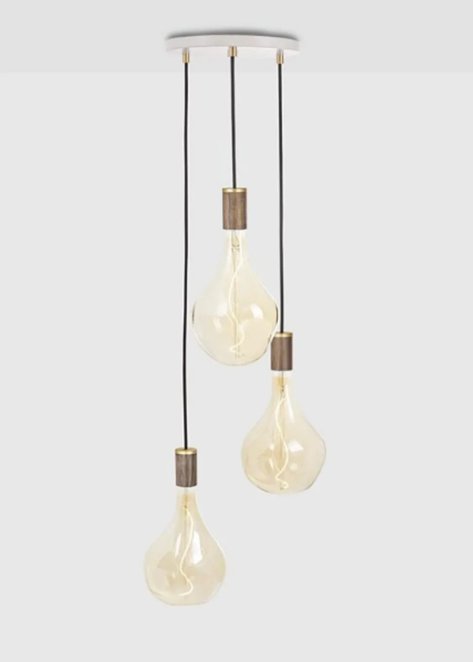 Triple Pendant - White/Black - Voronoi II