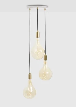 Triple Pendant - White/Black - Voronoi II