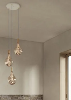 Triple Pendant - White/Black - Voronoi II