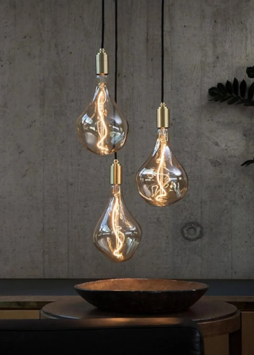 Triple Pendant - White/Black - Voronoi II