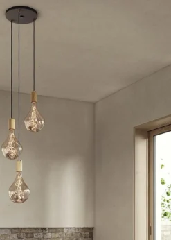 Triple Pendant - White/Black - Voronoi II