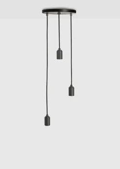 Triple Pendant Canopy - White/Black