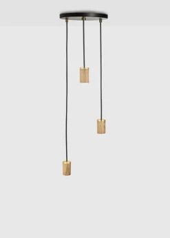 Triple Pendant Canopy - White/Black