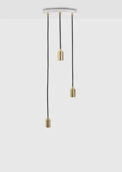 Triple Pendant Canopy - White/Black