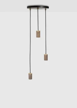 Triple Pendant Canopy - White/Black