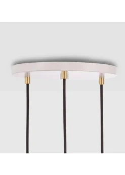 Triple Pendant Canopy - White/Black