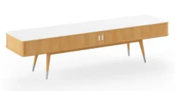 TV-Cabinet w. White Corian Top / AK 2720 by Nissen & Gehl