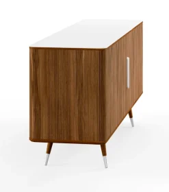 TV-Cabinet w. White Corian Top / AK 2730 by Nissen & Gehl